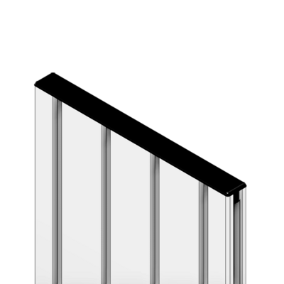 60-110-1 MODULAR SOLUTIONS POLYAMIDE PART<br>END CAP 180MM X 18.5MM BLACK